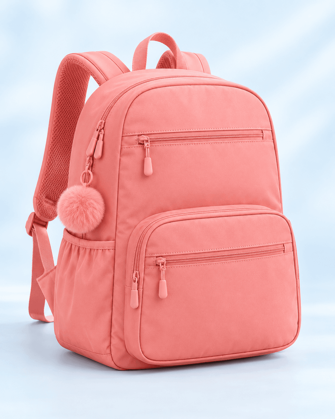 Coral pink customizable school backpack