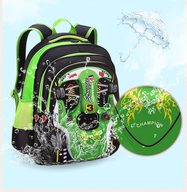 waterproof kids school backpack bag set