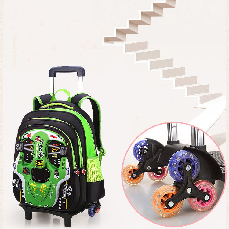 six-wheels up stairs wheeled shcool bag