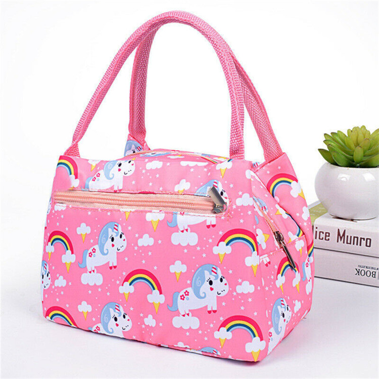 rainbow unicorn school lunch bag